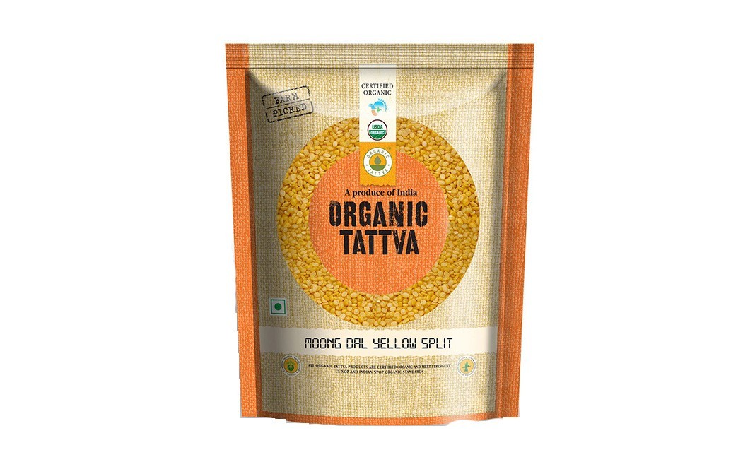 Organic Tattva Moong Dal Yellow Split    Pack  500 grams